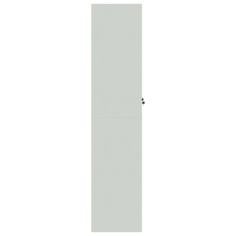 Aktenschrank Hellgrau aus pulverbeschichtetem Stahl 90x40x180 cm mit 4 Einlegeböden abschließbar Büroschrank für Archivierung und Ordnung im Büro, Homeoffice, Arbeitszimmer