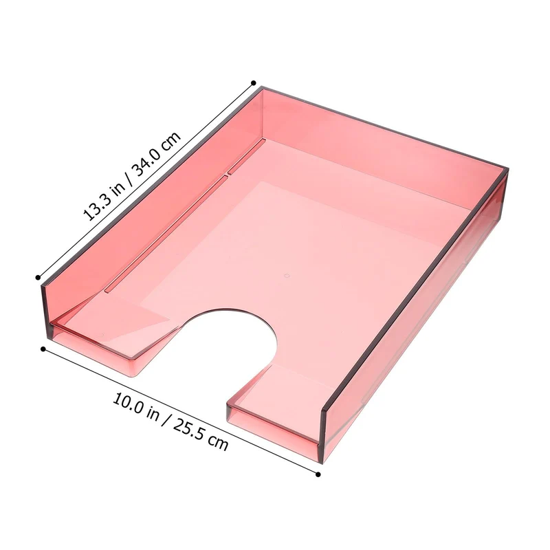Lurrose Multifunktionale Aktenaufbewahrungsbox aus Ps Kunststoff Leichter Schreibtisch Organizer für Dokumente und Magazine für Büro und Wohnzimmer