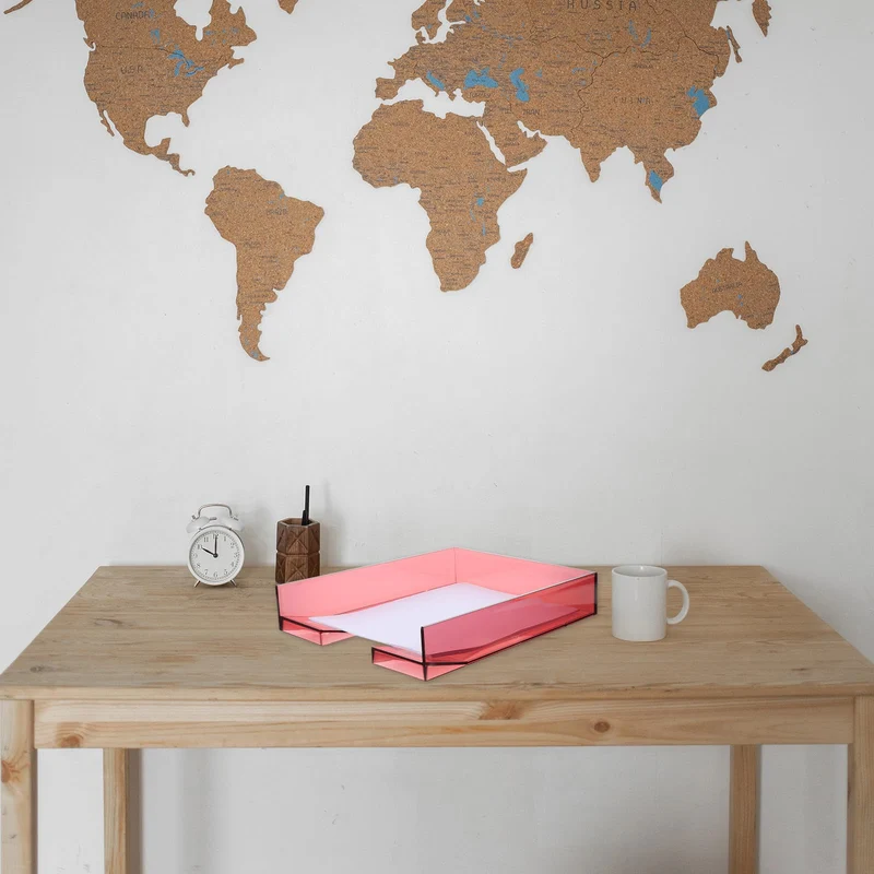 Lurrose Multifunktionale Aktenaufbewahrungsbox aus Ps Kunststoff Leichter Schreibtisch Organizer für Dokumente und Magazine für Büro und Wohnzimmer