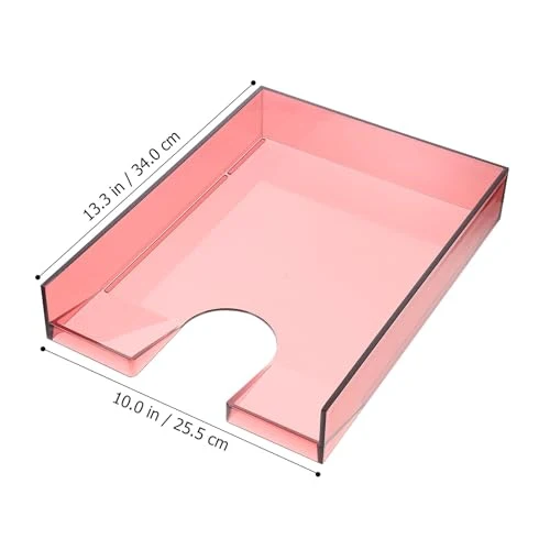 Lurrose Multifunktionale Aktenaufbewahrungsbox aus Ps Kunststoff Leichter Schreibtisch Organizer für Dokumente und Magazine für Büro und Wohnzimmer