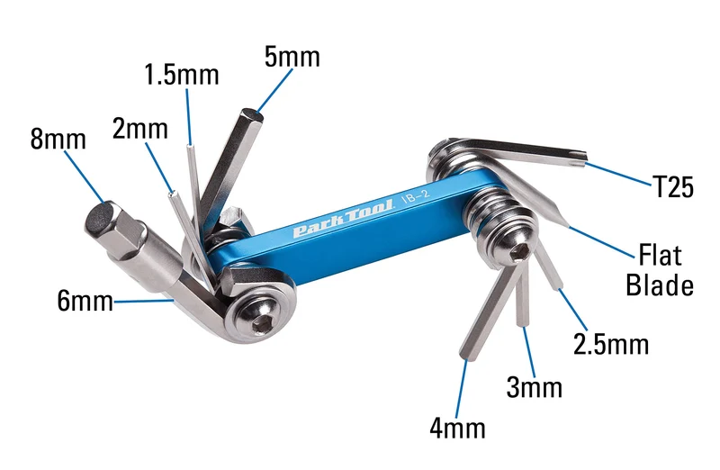 ParkTool Park Tool Unisex – Erwachsene Mini-Faltwerkzeug IB-2 I-Beam, Schwarz, Einheitsgröße