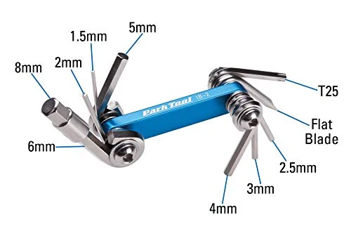 ParkTool Park Tool Unisex – Erwachsene Mini-Faltwerkzeug IB-2 I-Beam, Schwarz, Einheitsgröße