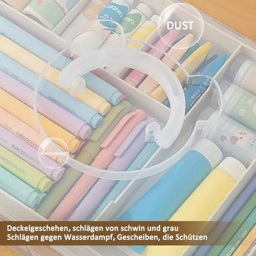 Doppelstöckige Marker-Aufbewahrungsbox aus Kunststoff, Blau