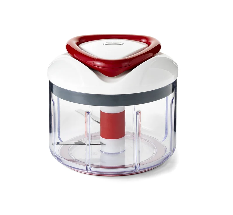 Zyliss Easy Pull Universalhacker Manuell, 750ml, Gemüsehobel, Zwiebelschneider, Zerkleinerer für Obst und Gemüse, Mit extra scharfen Klingen im patentierten Swiss Design