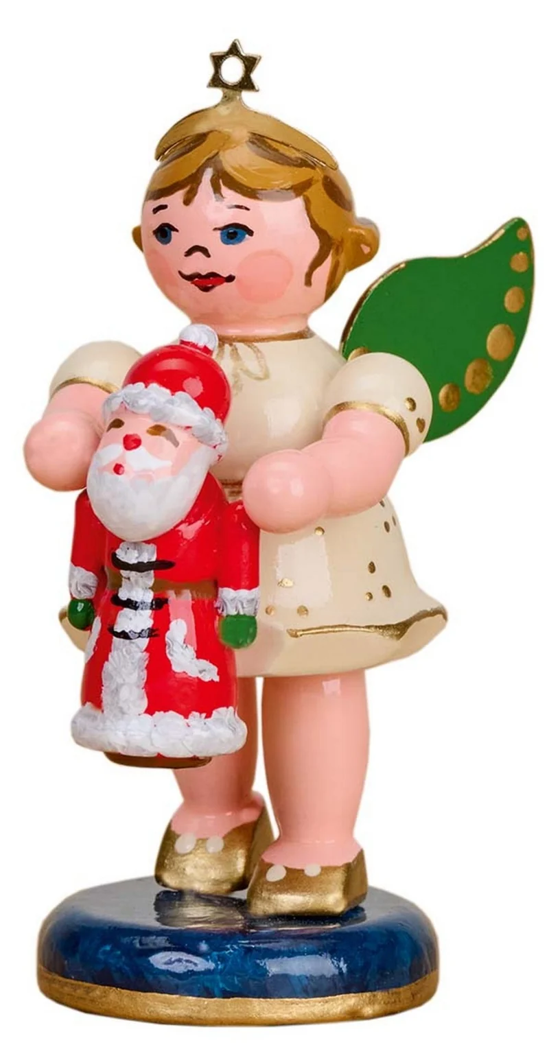 Hubrig Volkskunst 'Engel mit Weihnachtsmann 6,5cm'