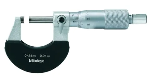 MITUTOYO 102-301 Bügelmessschraube Werkszertifikat DIN 863/1 Messbereich 0-25 mm