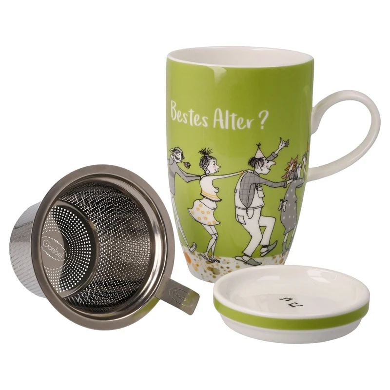 Goebel Barbara Freundlieb Teetasse mit Deckel und Sieb 'das beste Alter' 2023