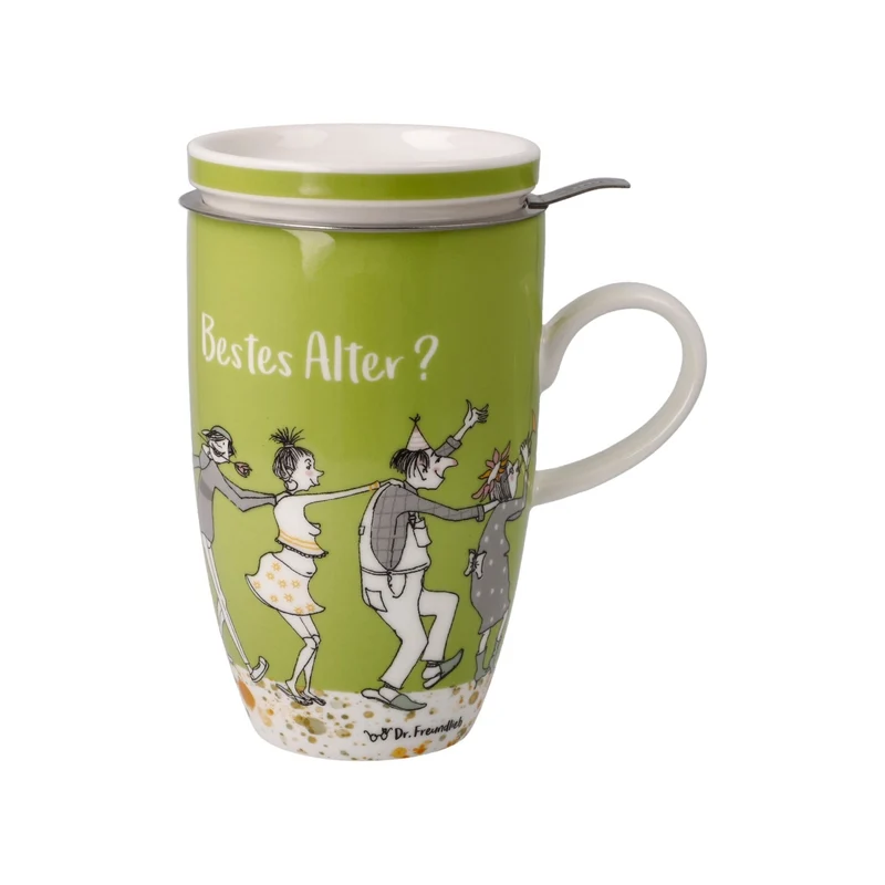 Goebel Barbara Freundlieb Teetasse mit Deckel und Sieb 'das beste Alter' 2023