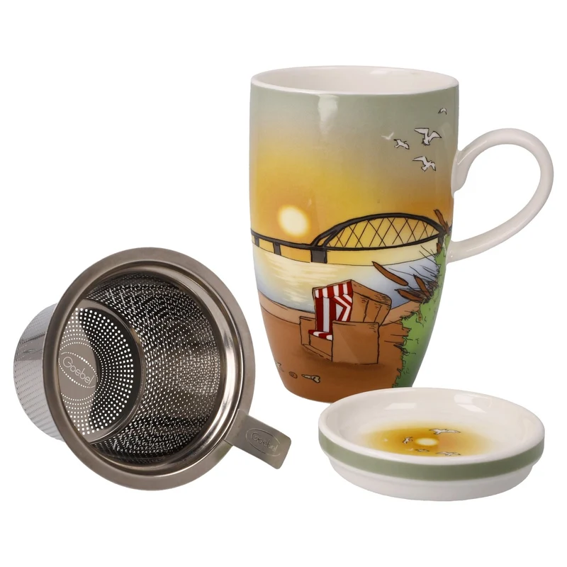 Goebel Scandic Home Wohnaccessoires Teetasse mit Deckel und Sieb 'Seaview' 2023