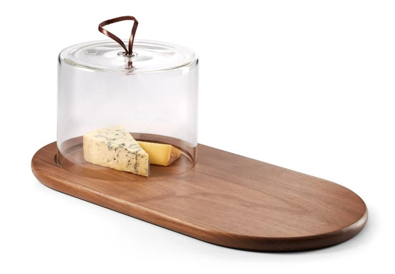 PHILIPPI 'Walnut Käseplatte mit Glasglocke'