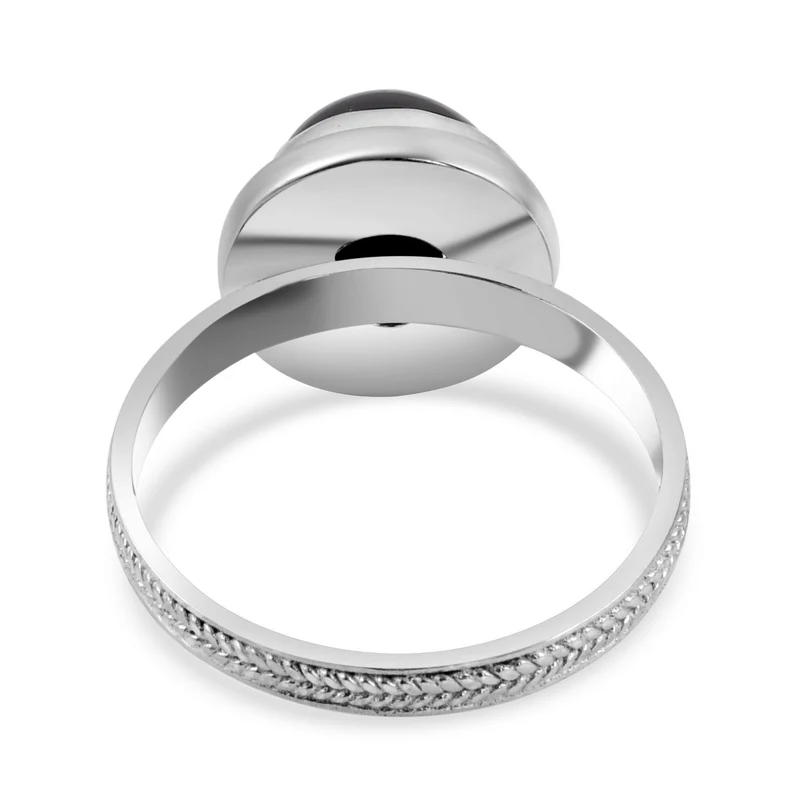 Schwarzer Stern Diopsid Ring 925 Silber ca. 3.82 ct