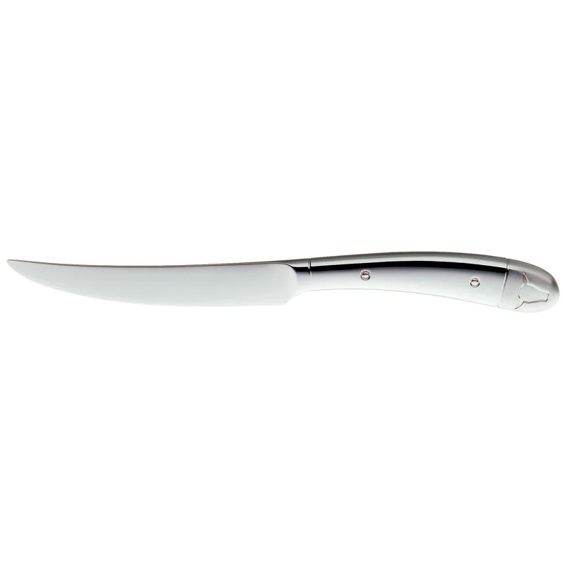 WMF Steakmesser Set 6-teilig, Pizzamesser, Cromargan Edelstahl poliert, Steak Messer, Wellenschliff, spülmaschinengeeignet, in Holzbox