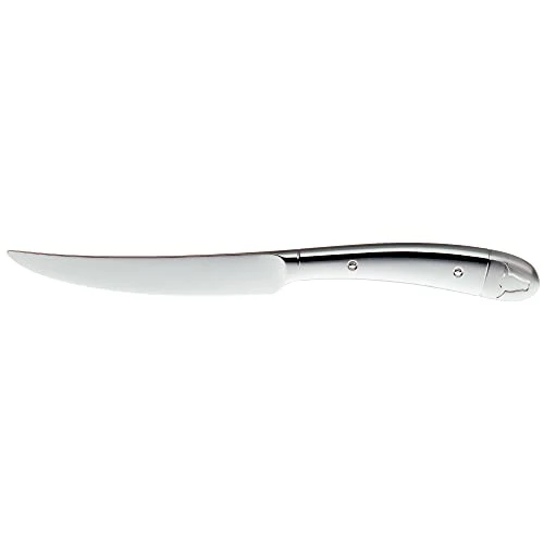 WMF Steakmesser Set 6-teilig, Pizzamesser, Cromargan Edelstahl poliert, Steak Messer, Wellenschliff, spülmaschinengeeignet, in Holzbox