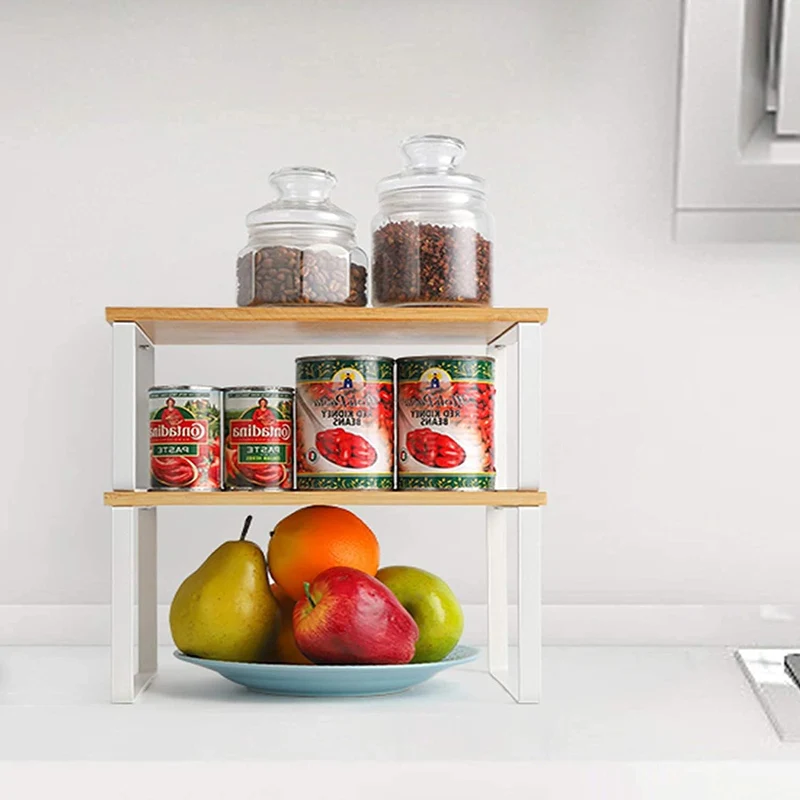 LIANTRAL Schrank Organizer Küche, Küchenregal, Gewürzregal, 4er Set