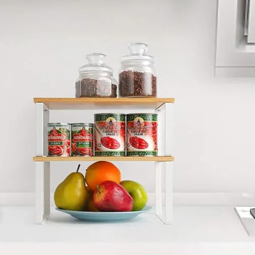 LIANTRAL Schrank Organizer Küche, Küchenregal, Gewürzregal, 4er Set