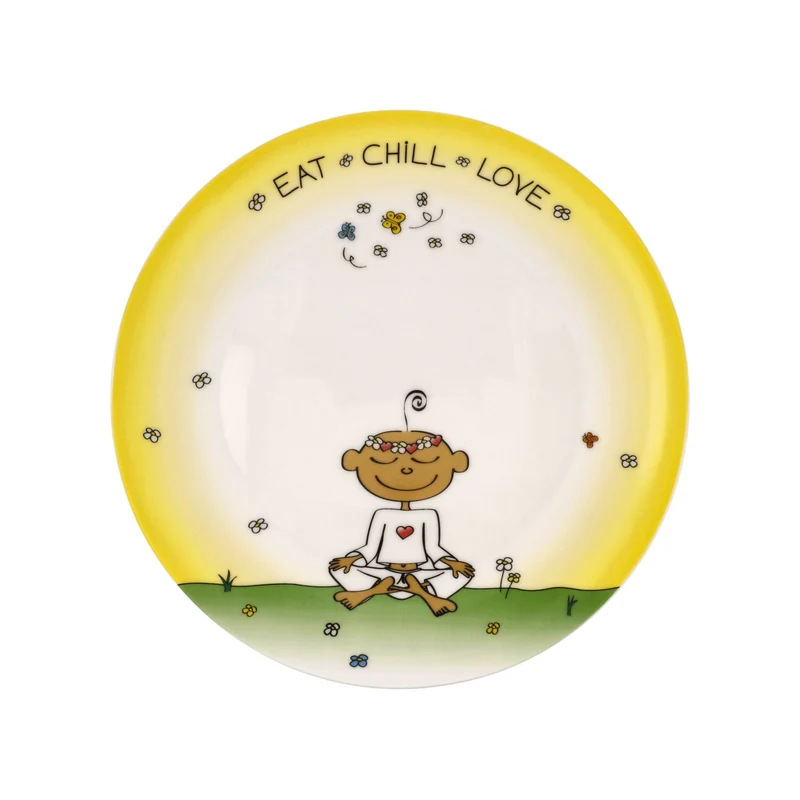 Goebel Der kleine Yogi® Wohnaccessoires Teller 'Eat Chill Love 23' 2023