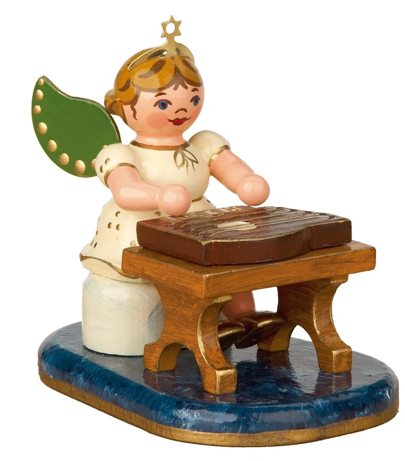 Hubrig Volkskunst 'Engel mit Zither 6,5cm'