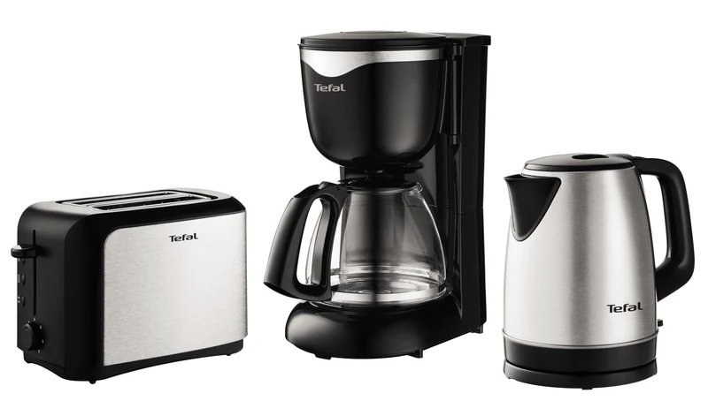 Tefal CM3408 Glas-Kaffeemaschine Mini (600 W, 6 Tassen) schwarz/edelstahl, CM340811