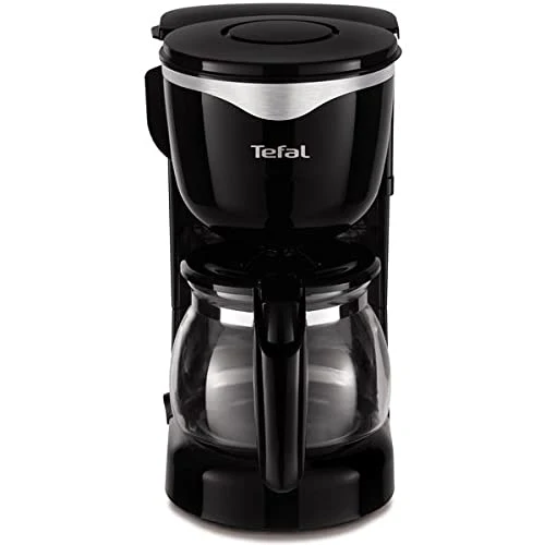 Tefal CM3408 Glas-Kaffeemaschine Mini (600 W, 6 Tassen) schwarz/edelstahl, CM340811