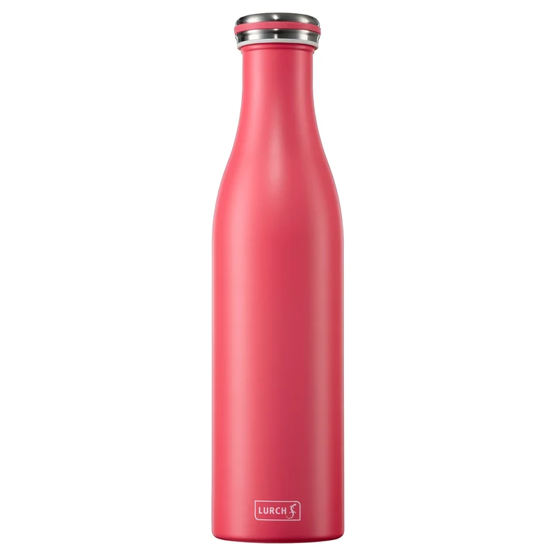 LURCH, Isolier-Flasche Edelstahl 0,75l pink