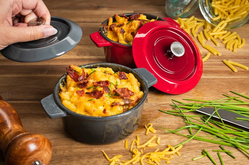 WOLL 'Iron set aus 2 mini Kasserollen in Chili Red Ø 10 cm, 5 cm 0,3 Lt'