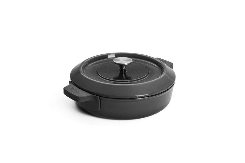 WOLL 'Iron Kasserolle mit Deckel in Carbon Grey Ø 28 cm, 7 cm 3,8 Lt'