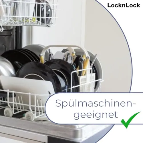 LocknLock PP Classic Aufbewahrungsbox luftdicht mit Griff & Ablaufgitter| 6,5L | 29,5 x 23 x 13,8 cm | 100 % luft- und wasserdichter Vorratsbehälter mit Deckel | Gefrierfeste Aufbewahrungsdose