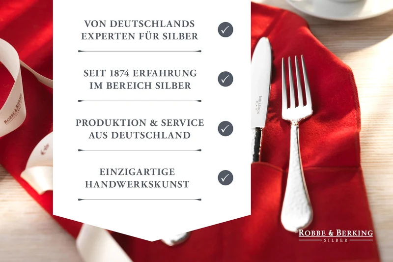 Robbe & Berking Silberbesteck-Abdecktuch für 185-teilige Bestecke | Anlaufschutz aus samtweichem Baumwollflanell, 51,5 x 38,5 cm