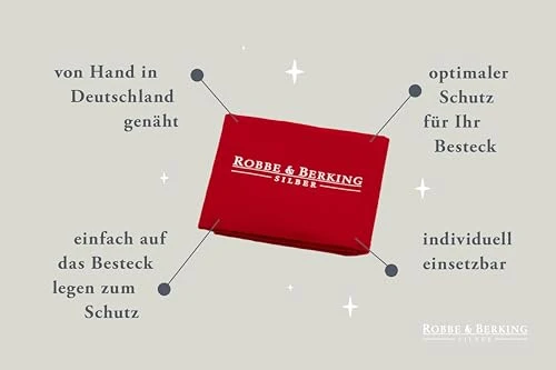 Robbe & Berking Silberbesteck-Abdecktuch für 185-teilige Bestecke | Anlaufschutz aus samtweichem Baumwollflanell, 51,5 x 38,5 cm