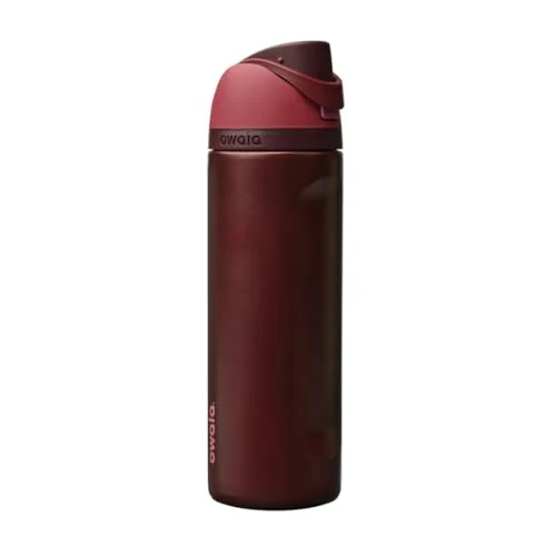 Owala FreeSip - Stainless Steel - 24-oz. - Red (Black Cherry) (Amazon)(A7)