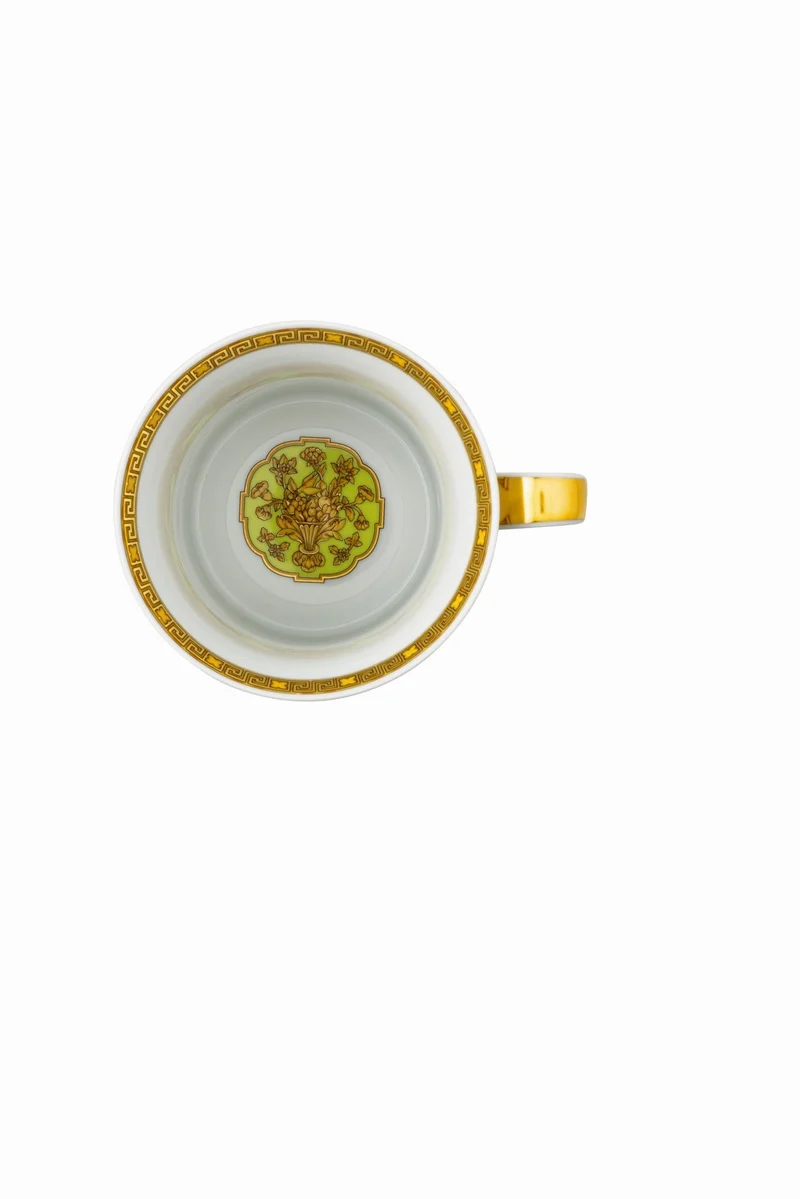 Rosenthal Versace 30 Jahre - Becher mit Deckel 'Green Floralia - 2003'