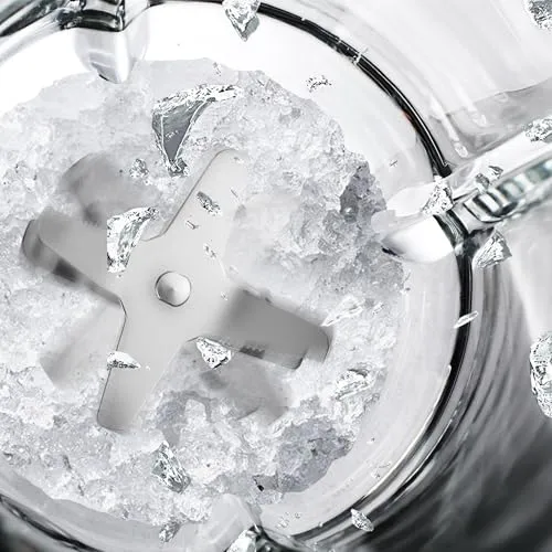 TurboTronic Standmixer mit 1,5L Glasbehälter 1200W Edelstahl silber, Smoothie Maker, Ice Crush Funktion, Blender