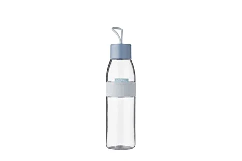Mepal - Wasserflasche Ellipse - Wiederverwendbare Trinkflasche - Auslaufsichere - Geeignet für kohlensäurehaltige Getränke - BPA-frei - 500 ml - Nordic blue