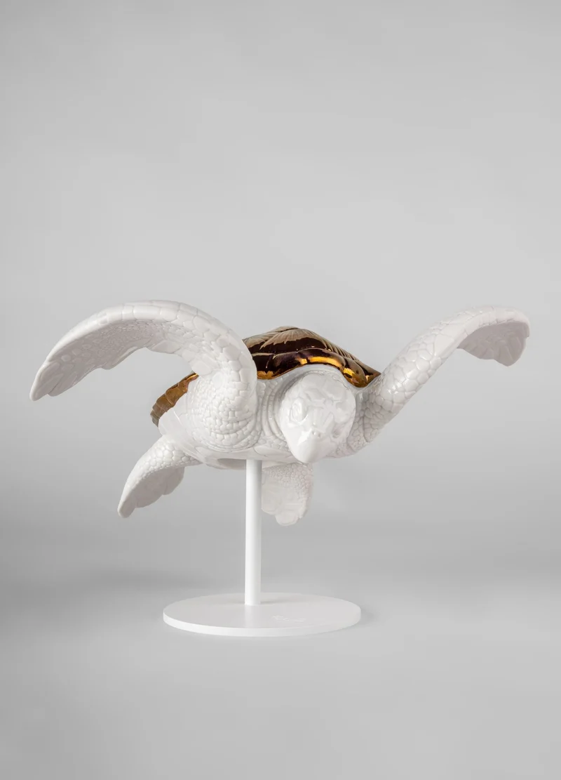 LLADRO® Figur »Sea Turtle I (white - copper) Sculpture« 01009596