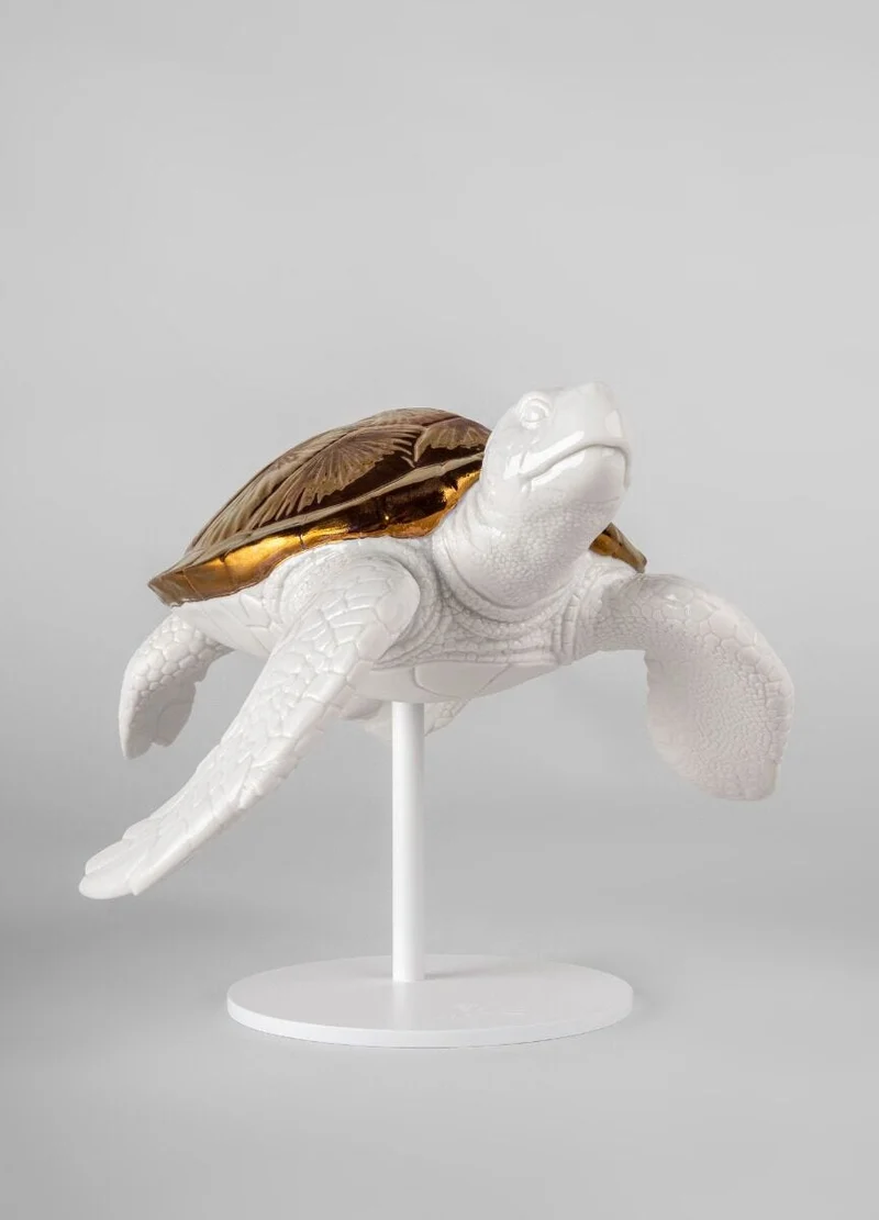 LLADRO® Figur »Sea Turtle II (white - copper) Sculpture« 01009597