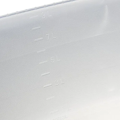 keeeper Universal-Schüssel mit Ausguss, Eckig, 9 l, 38 x 32 cm, Björk, Transparent