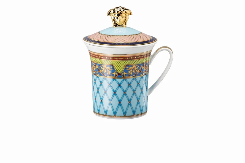 Rosenthal Versace 30 Jahre - Becher mit Deckel 'Russian Dream - 1998'