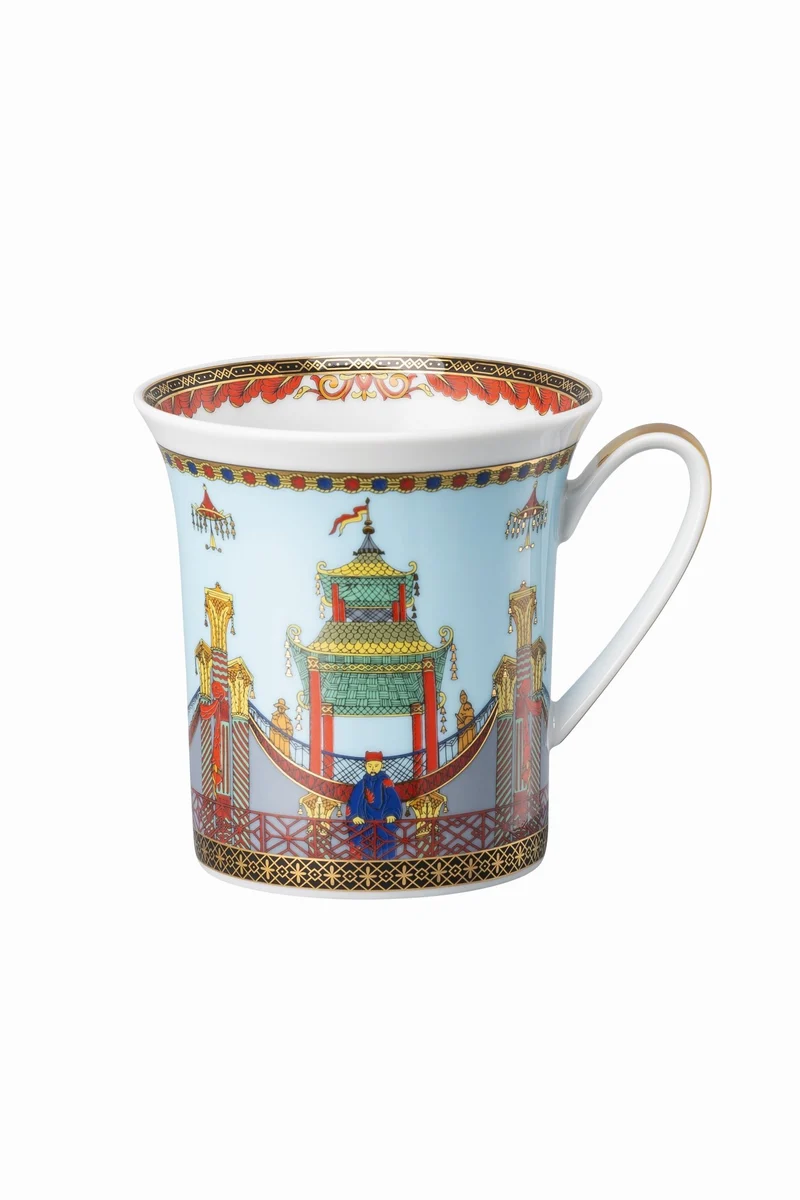 Rosenthal Versace 30 Jahre - Becher mit Deckel 'Marco Polo - 1993'