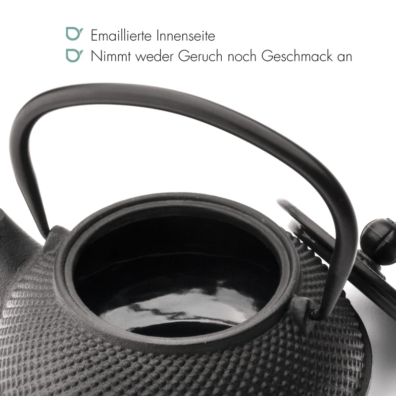 Bredemeijer Japanische Teekanne mit Siebeinsatz Jang 1,1 Liter- Schwarz