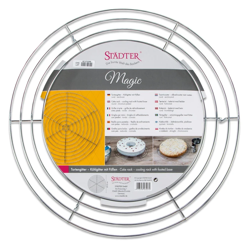 Städter 'Tortengitter / Kühlgitter Rund, mit Metall Füßen'