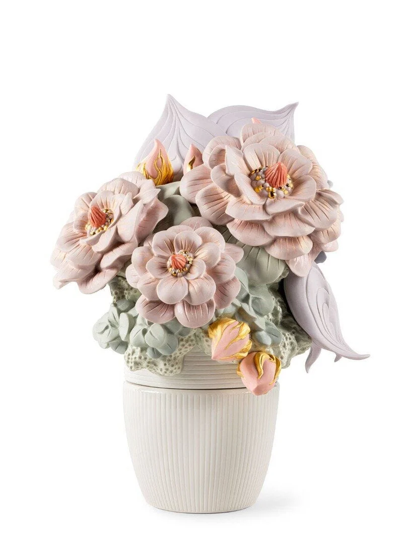 LLADRO® Vase mit Blumen - Vase with Flowers pink 44x33x30cm 01009696 2023
