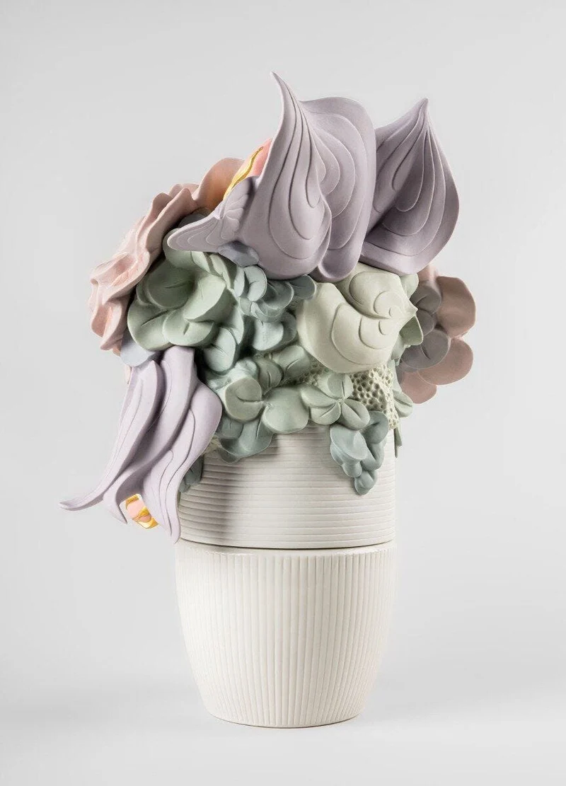 LLADRO® Vase mit Blumen - Vase with Flowers pink 44x33x30cm 01009696 2023
