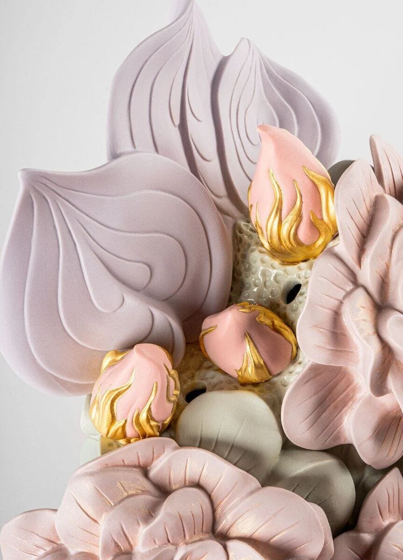 LLADRO® Vase mit Blumen - Vase with Flowers pink 44x33x30cm 01009696 2023