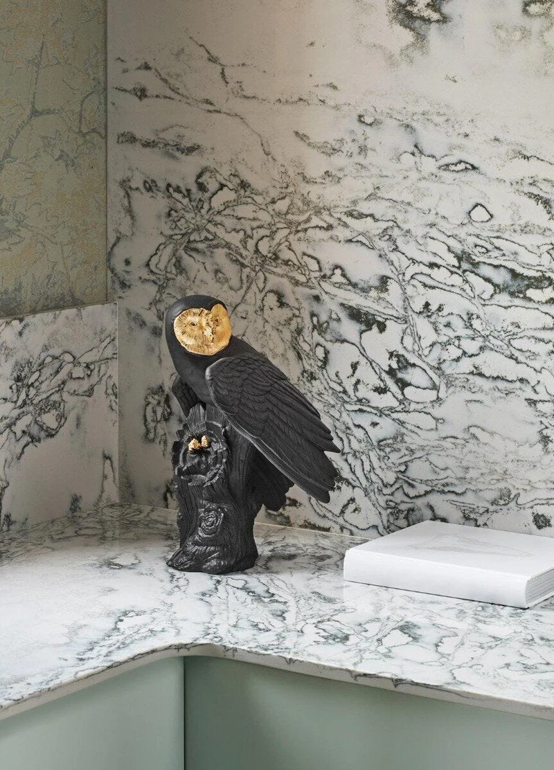 LLADRO® Figur Owl - Eule schwarz-gold 41x25x22cm 01009692 2023 limitiert
