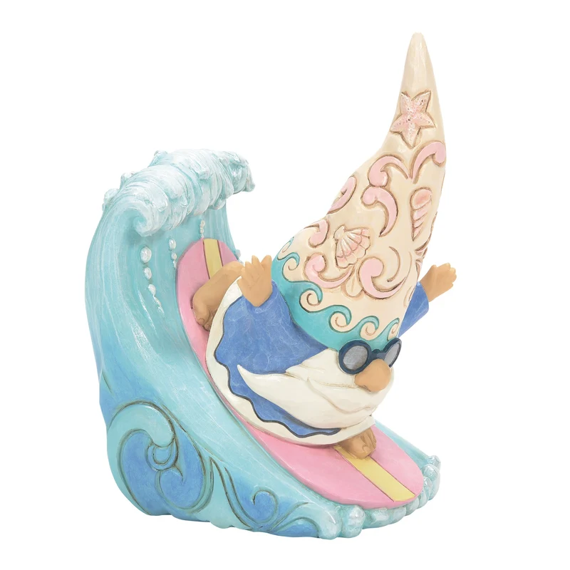 Jim Shore Figuren - Küstenzwerg-Surfen - Coastal Gnome Surfin - 14cm