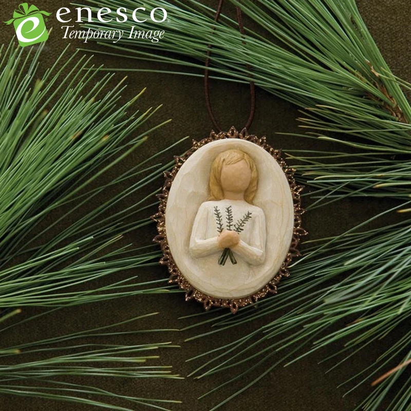 Willow Tree Figur 'Remembrance Metal-edged Ornament - Gedenken Ornament Metallrand 5cm
