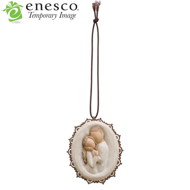 Willow Tree Figur 'Embrace Metal-edged Ornament - Umarmung Ornament Metallrand 5cm h'