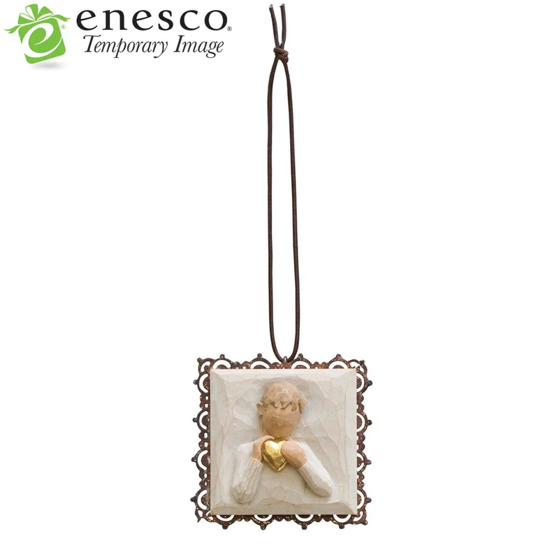 Willow Tree Figur 'Heart of Gold Metal-edged Ornament - Herz aus Gold 4x4cm h'