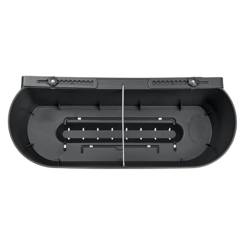 elho Greenville Easy Balcony 52 Blumentopf Balkon - Übertopf für Balkon - 100% recyceltes Plastik - Ø 52.0 x H 19.4 cm - Living Schwarz