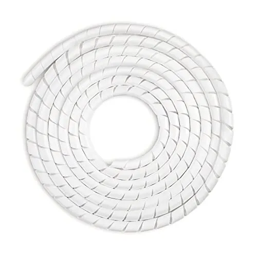 AGPTEK Kabelschlauch, Kabelschutzschlauch 4-16mm (6m), 6-19mm (4m), Organizer Kabelkanal, Kabelhülle Schutz, Flexible Kabelsalat insgesamt 10m, Weiß